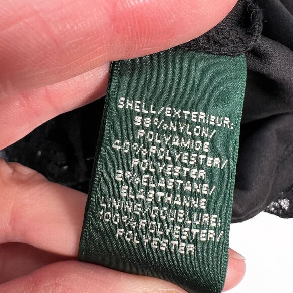 Lauren Ralph Lauren Black Lace Maxi Dress Evening Gown Sequin Detail Formal 2 - Picture 11 of 11